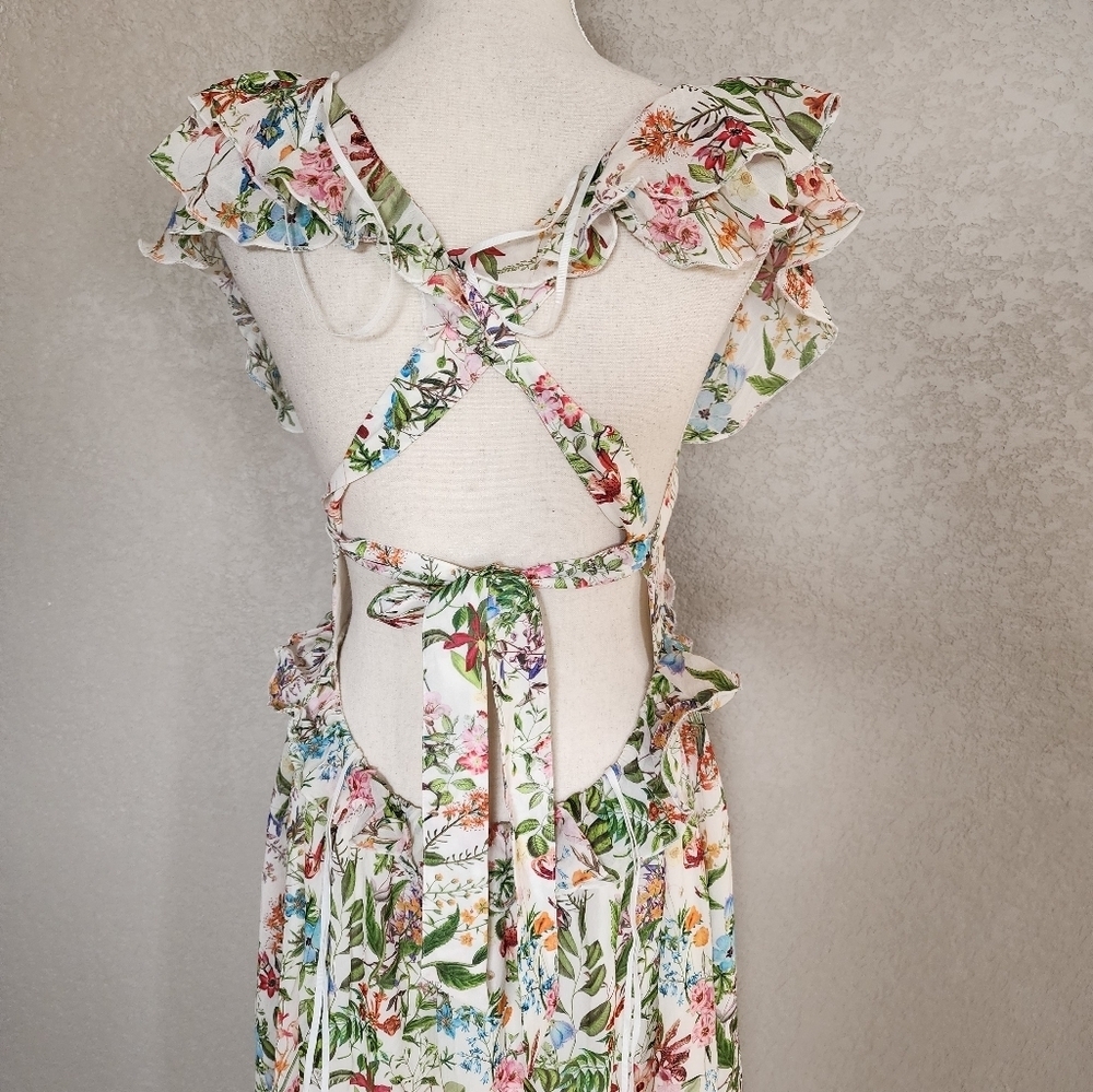 & Other Stories Floral Maxi Backless Dress - Picture 7 of 12